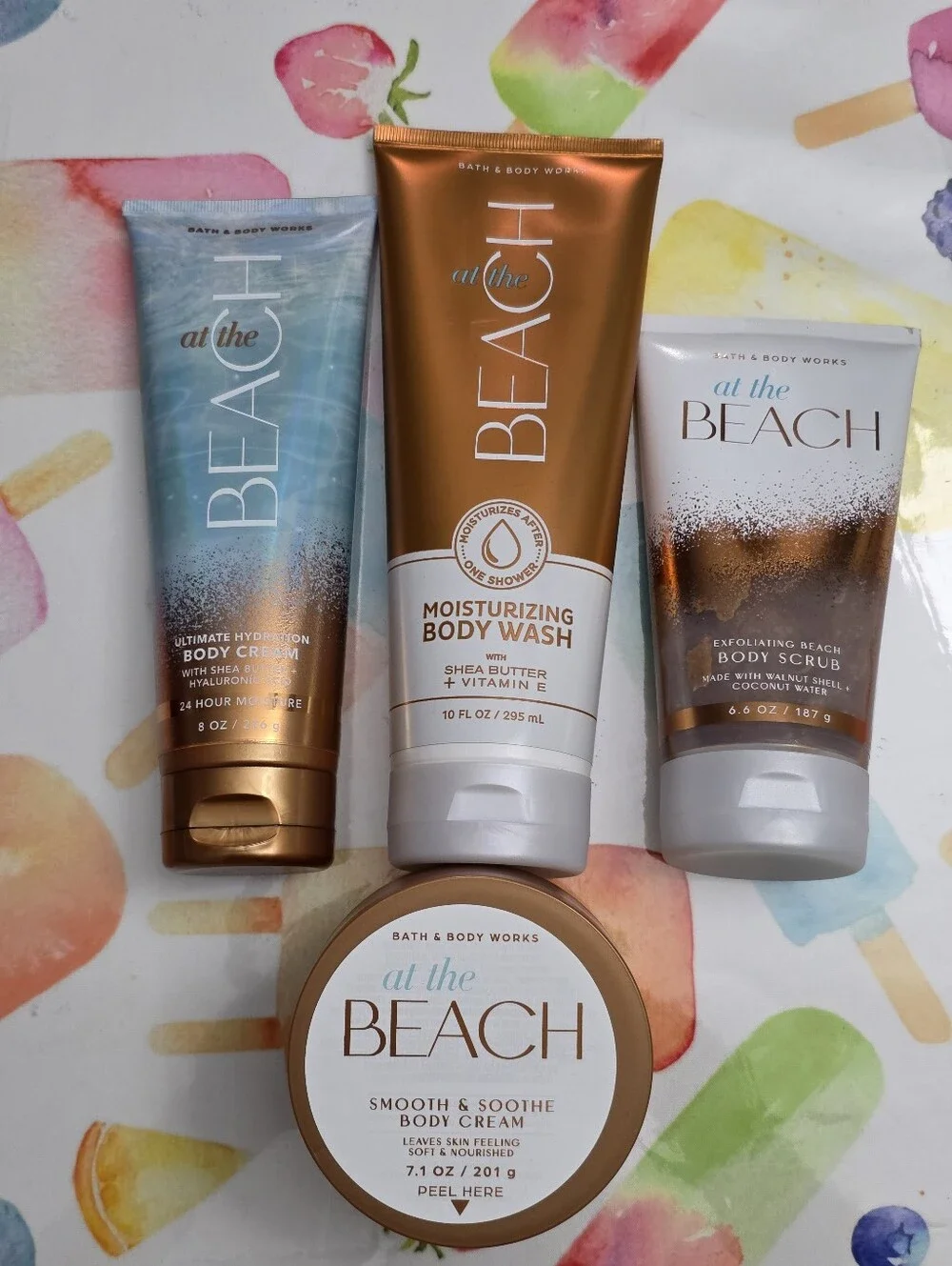 Bath Body Works At The Beach Moisturizing Body Care Set 4 Piece NEW Unisex Scent